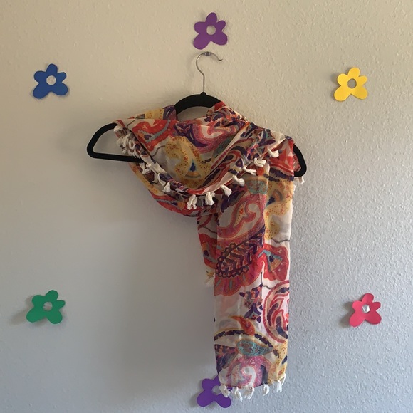 Polyester Multi-colored Scarf - Picture 3 of 6